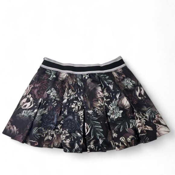 Nike Dri-FIT Floral Pleated Skort L Built-In Shorts Athleisure Tenniscore Black - Picture 6 of 9